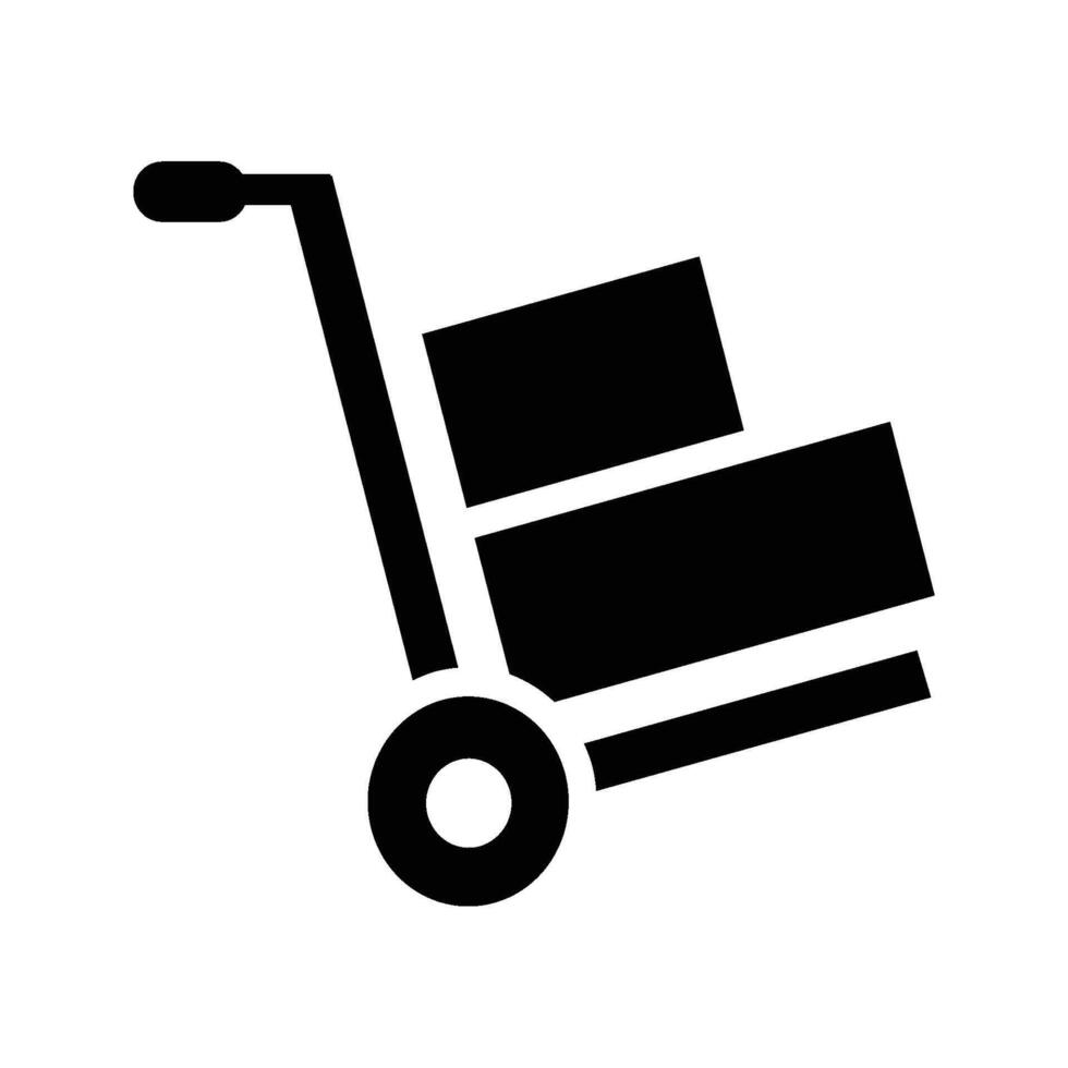 Trolley Icon, Box Warehouse Trolley vector