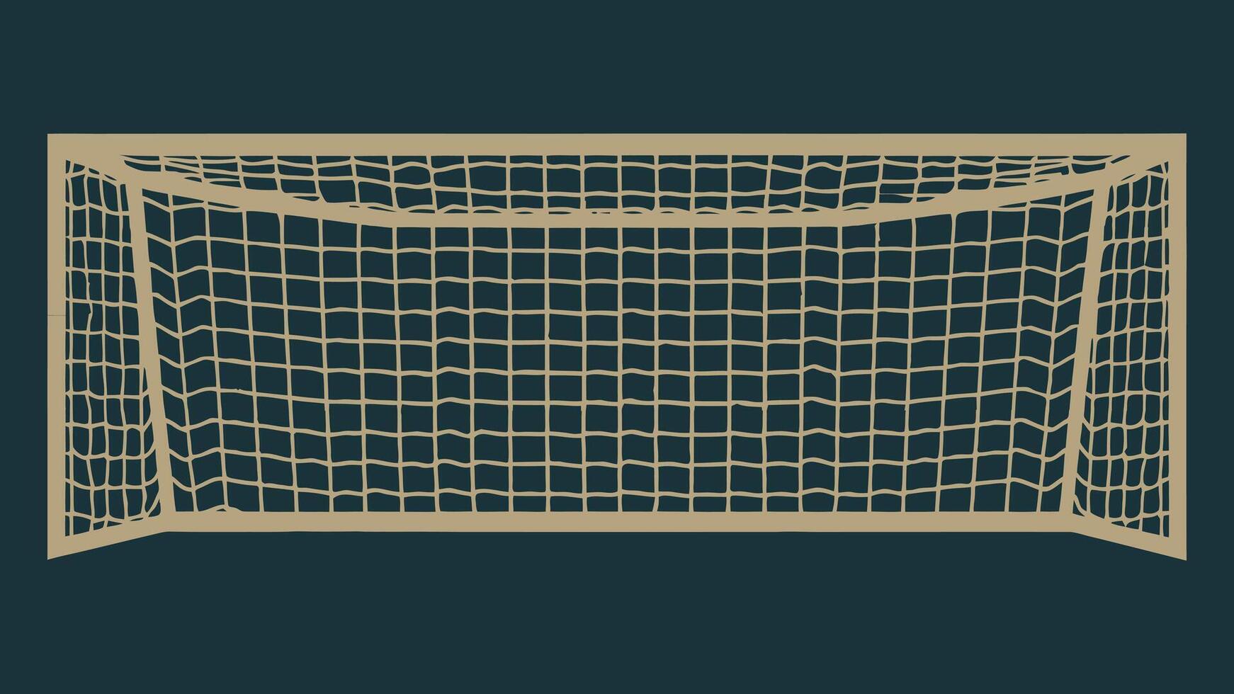 A soccer goal on a blue background vector