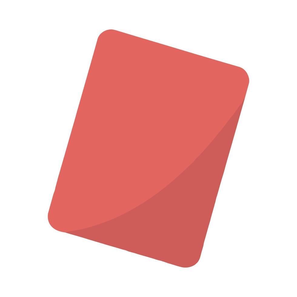 A red card with a white background vector