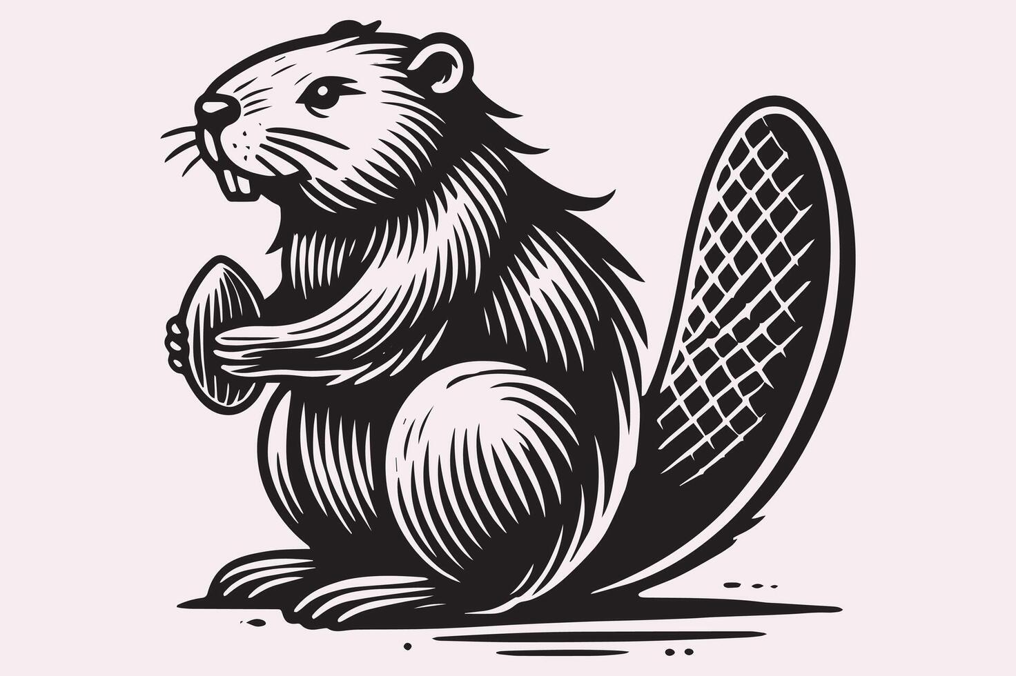 Beaver About Simple Silhouette vector