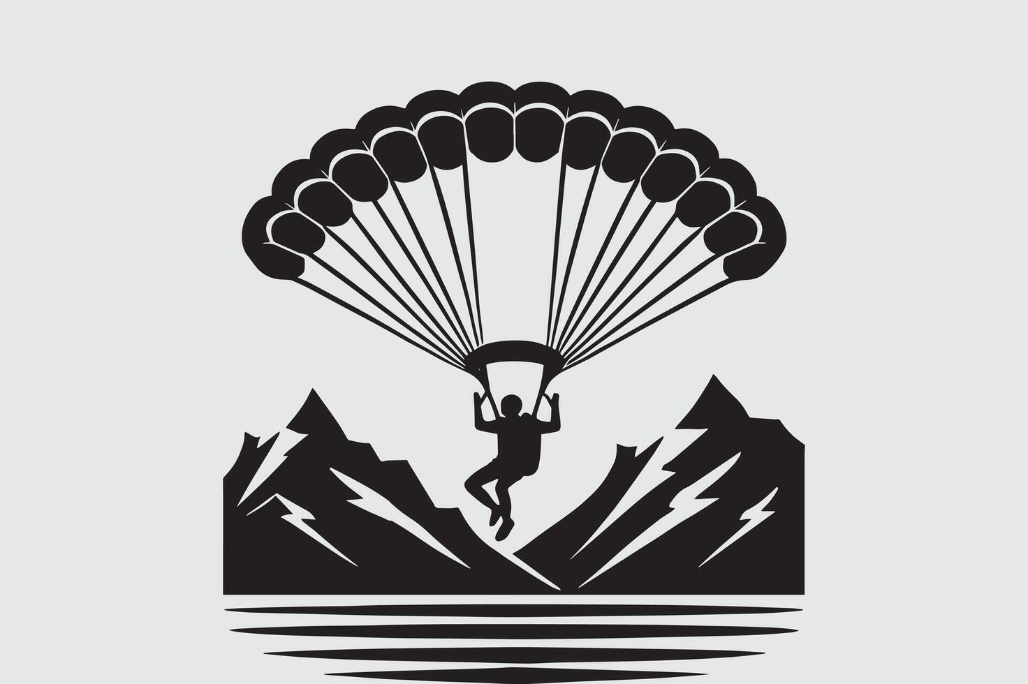 Parachute Silhouette Design vector