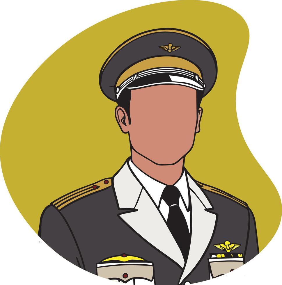 Aviation officer illustration vector