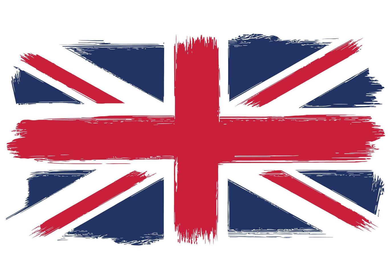United Kingdom paint brush stroke vector