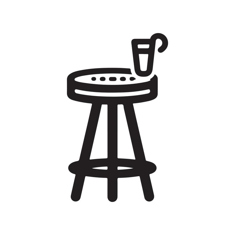 Bar Stool Silhouette Vectors Great for Restaurant Signage and Advertisements