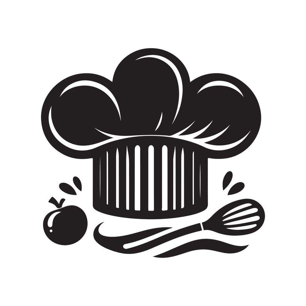 Kitchen Cap Silhouettes Ideal for Unique Culinary Illustrations vector