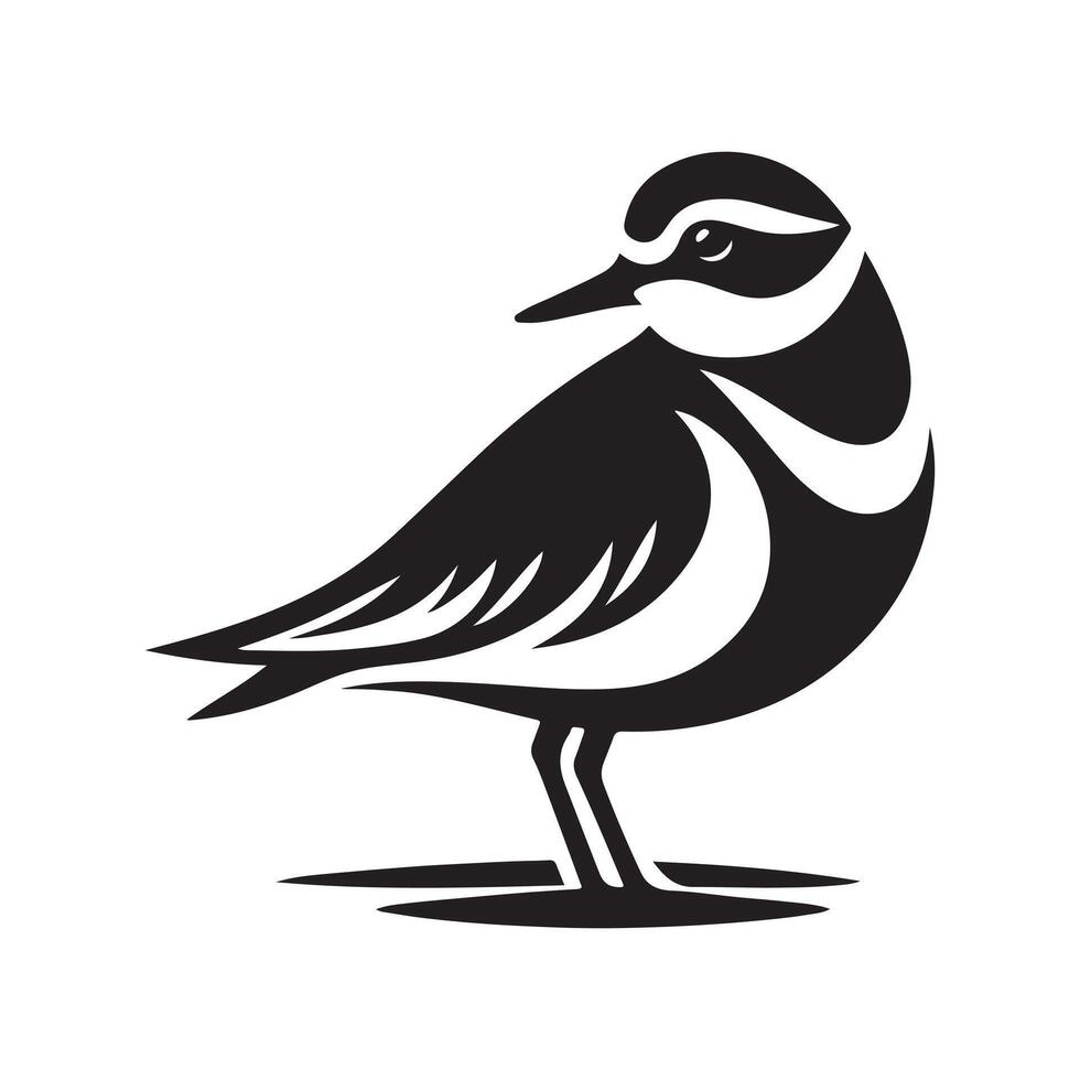 Plover Silhouette Vectors Pack Perfect for Nature Enthusiasts