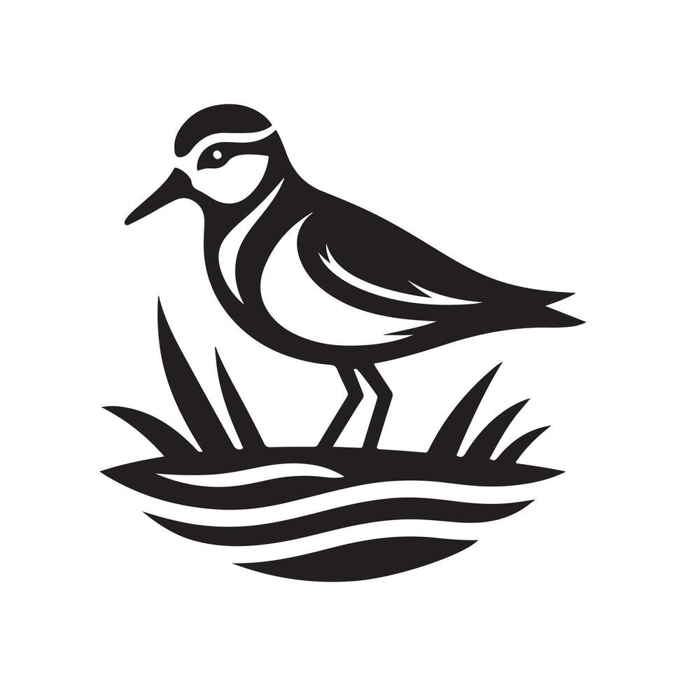 Plover Silhouette Vectors Pack Perfect for Bird-Themed Branding