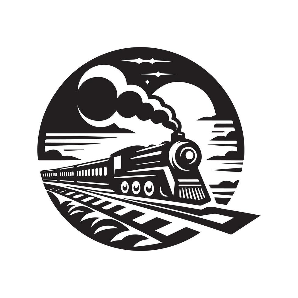 Train Silhouettes Ideal for Infographics and Data Visualizations vector
