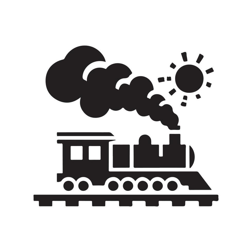 Train Silhouette Vectors Pack for Unique Travel-Themed Graphics