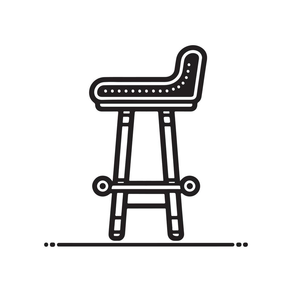 Bar Stool Silhouette Vectors Perfect for Commercial and DIY Furniture Designs