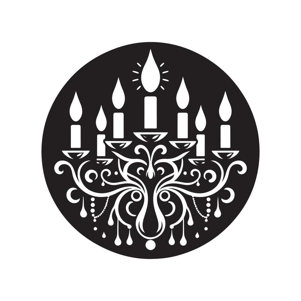 Stylized Candle Silhouettes for Custom Wall Art and Prints vector
