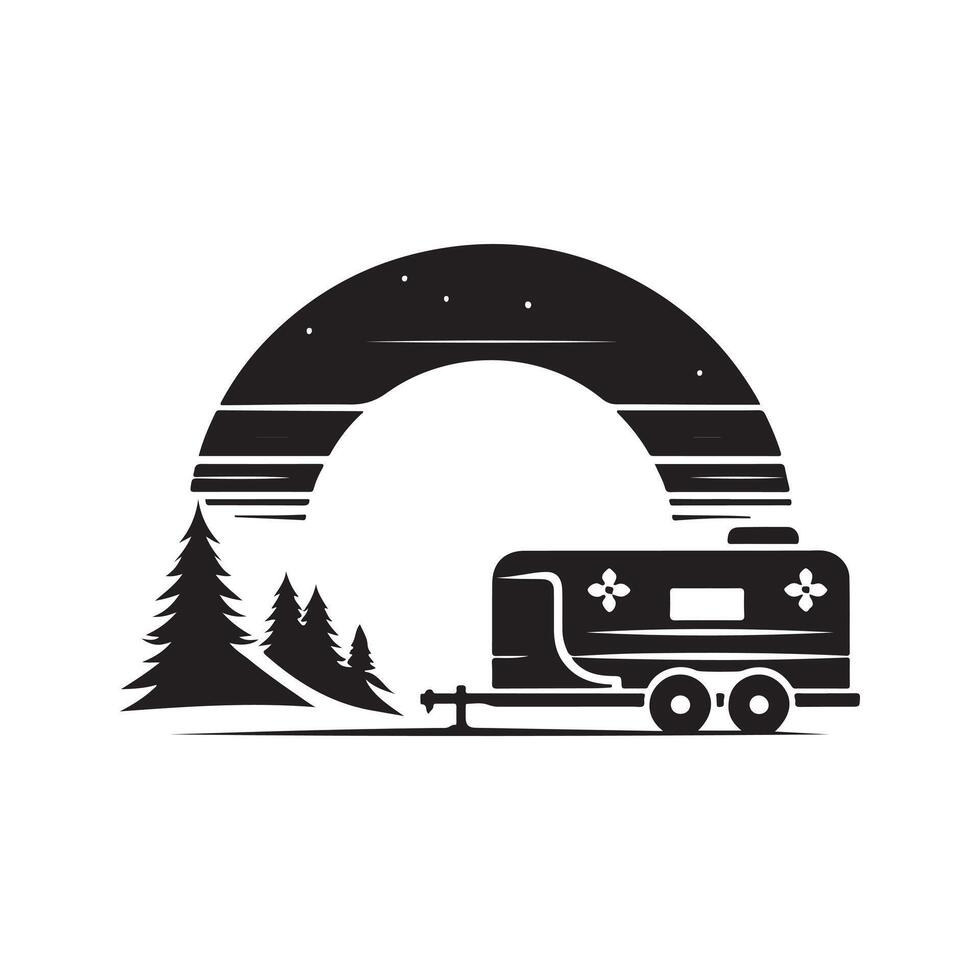 Trailer Silhouette Vectors Suitable for Branding, Advertising, and Packaging