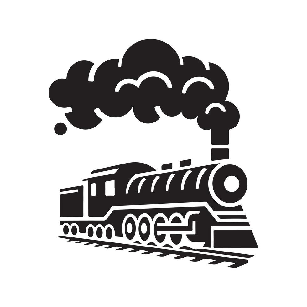 Minimalist Train Silhouette Vectors Pack for Creative Projects