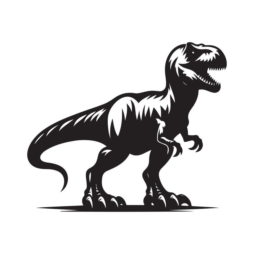 Customizable Dinosaur Silhouette Vectors for Digital Use