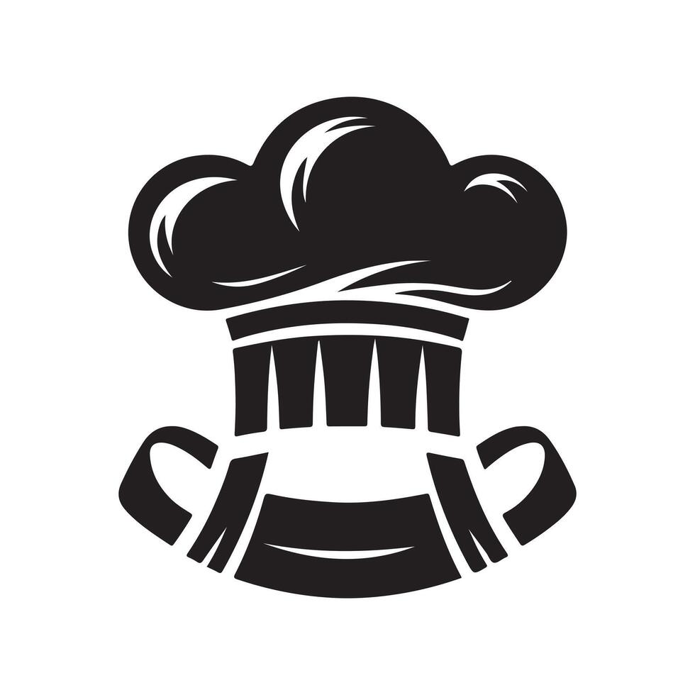 Kitchen Cap Silhouettes Ideal for Chef Apparel and Accessories vector
