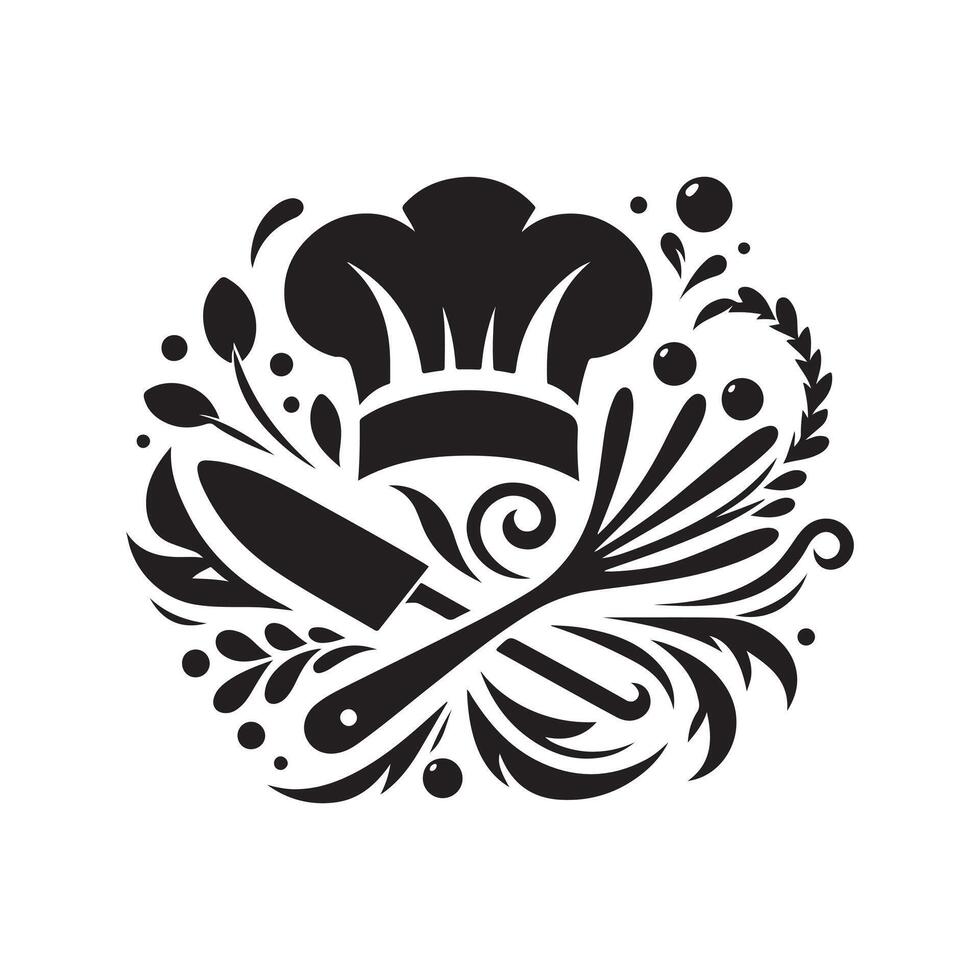 Professional Kitchen Cap Silhouette Vectors for Branding Projects