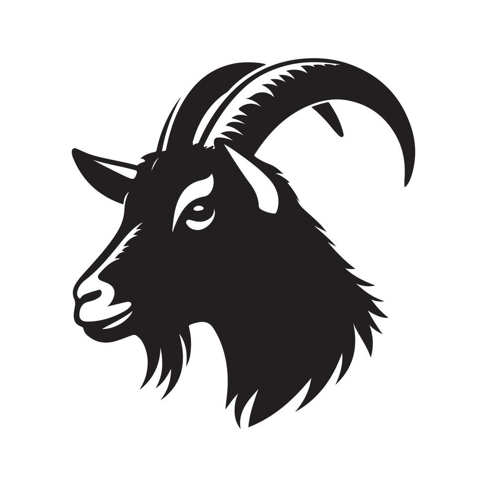 Quirky Goat Silhouette Vectors Illustrations for Digital Use