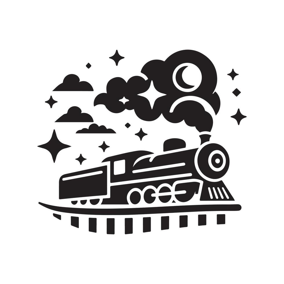 Elegant Train Silhouettes Ideal for Travel Agency Promotions vector
