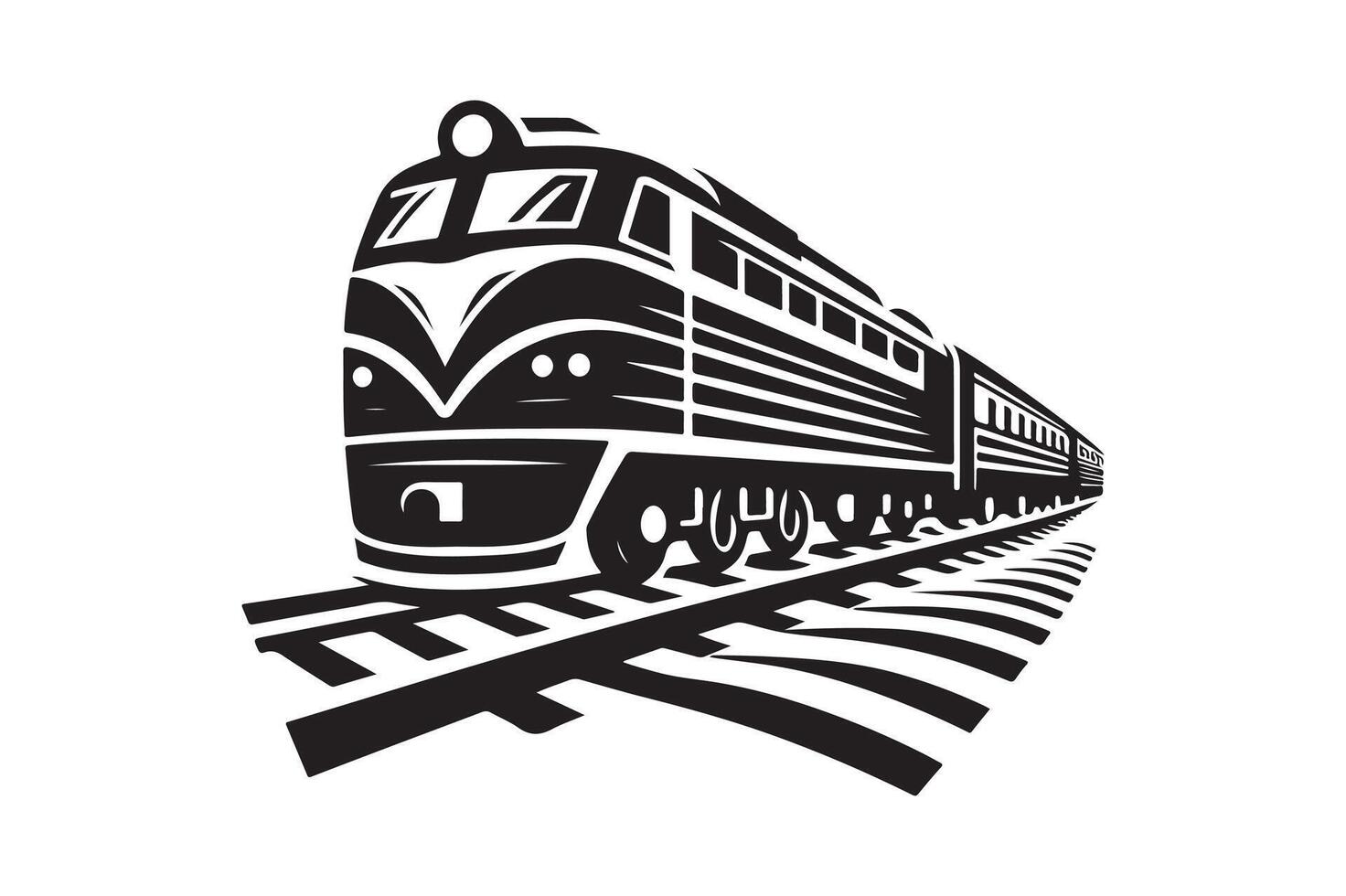 Train Silhouettes Ideal for School Projects and Displays vector