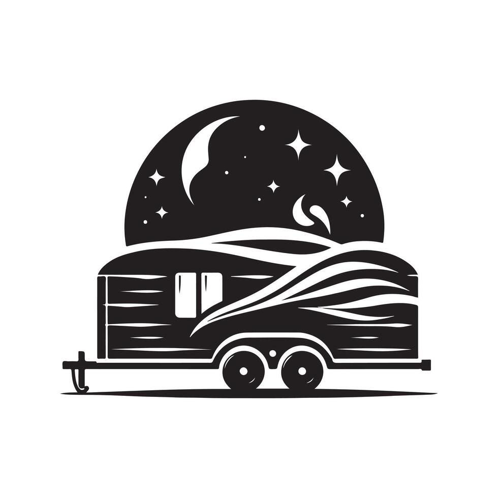 Trailer Silhouette Vectors Use in Transportation, Fleet, and Trucking Projects