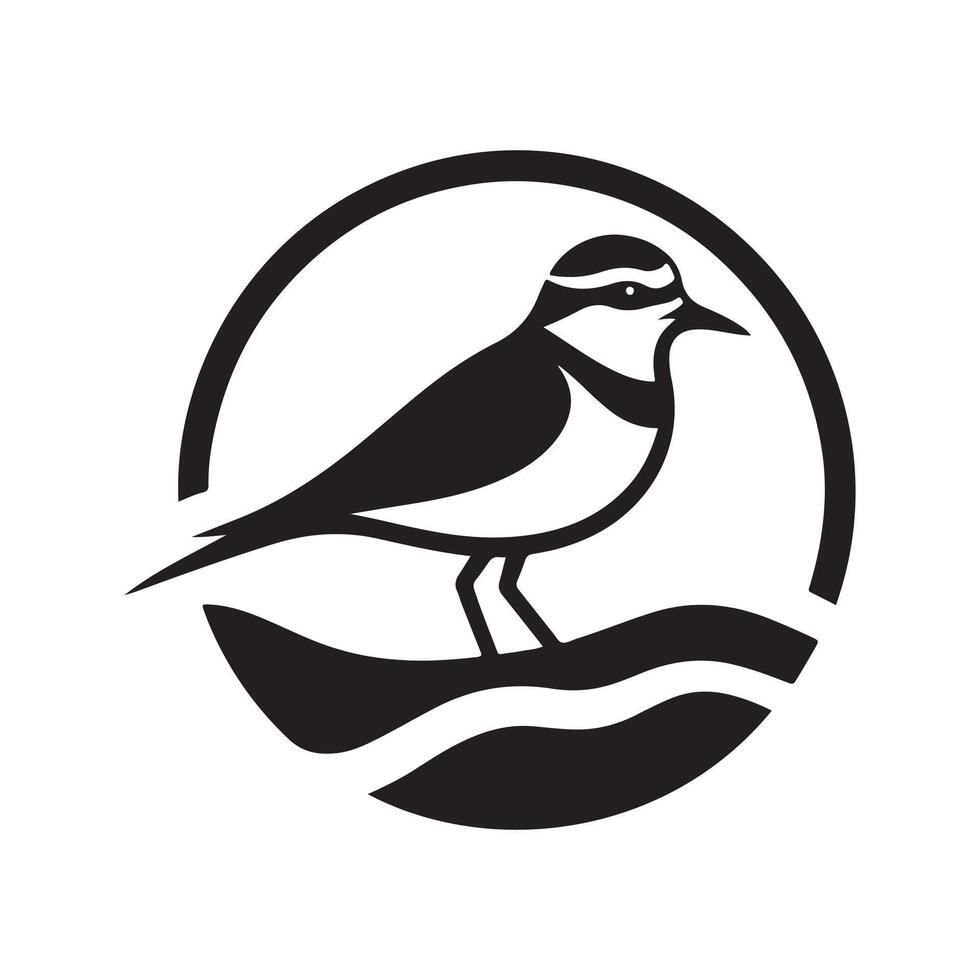 Plover Silhouettes Ideal for Beach-Themed Marketing Campaigns vector