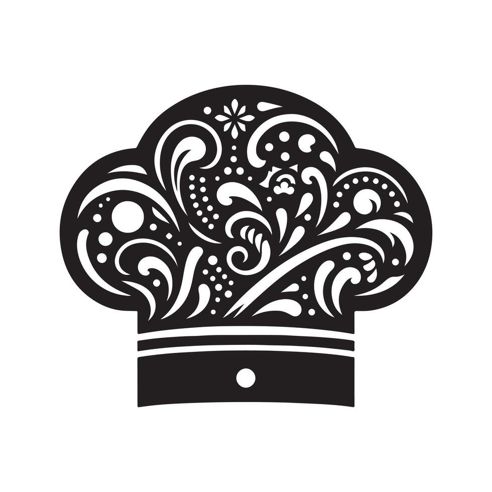 Kitchen Cap Silhouette Vectors Ideal for Event Catering Flyers