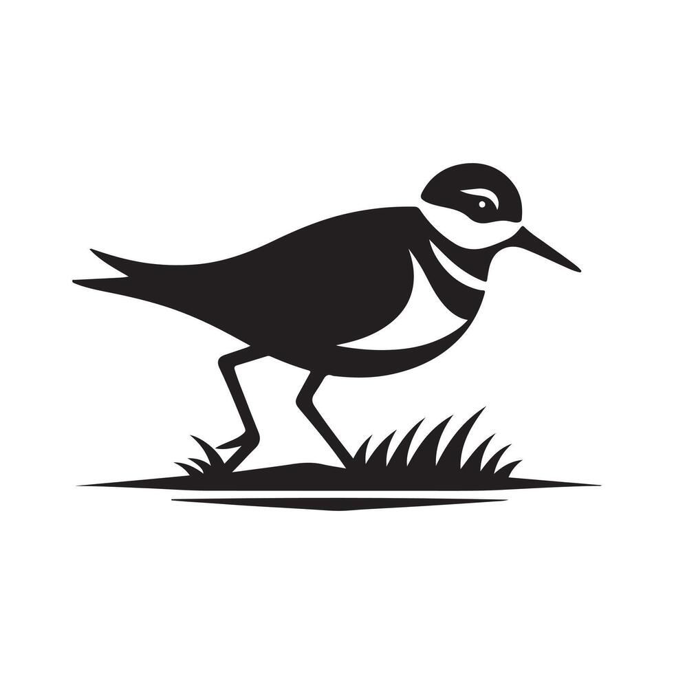 Download Plover Silhouettes for Wildlife and Nature-Themed Designs vector