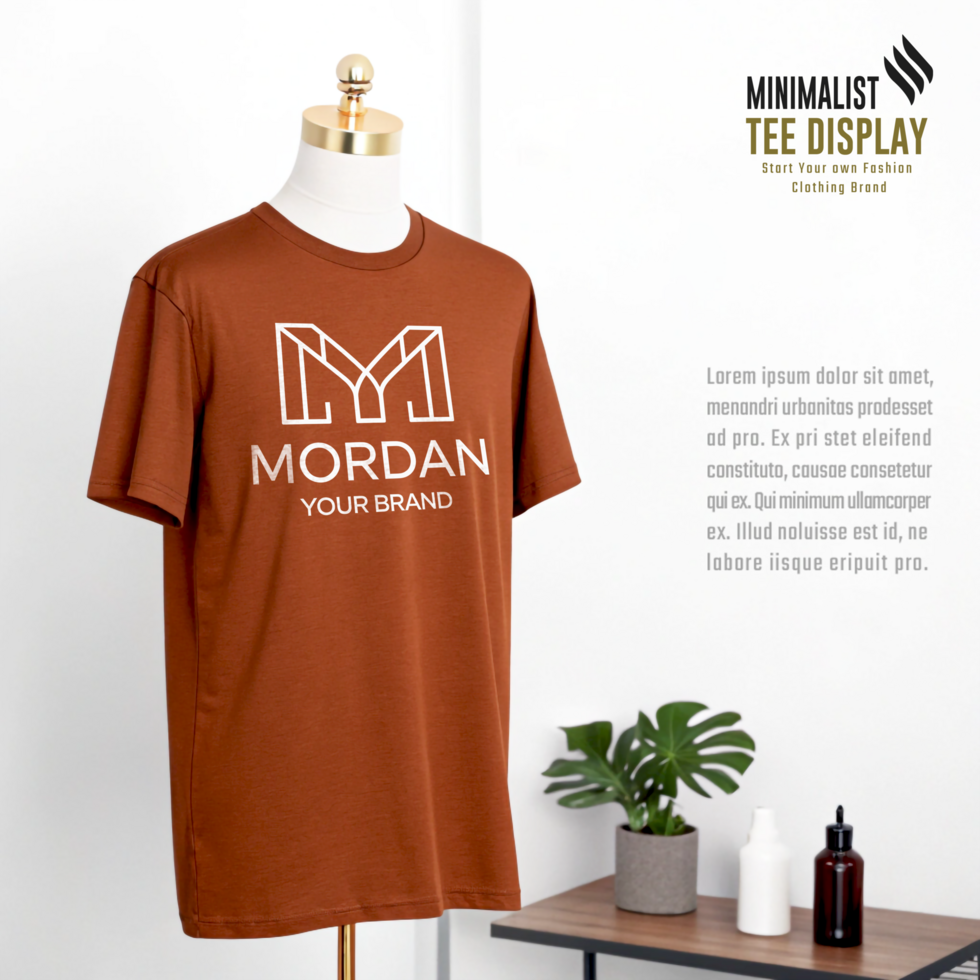 Minimal T-Shirt Mockup with Realistic Texture psd