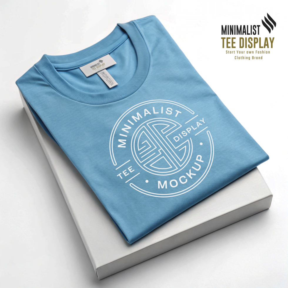 Folded T-Shirt Mockup for Simple Designs psd