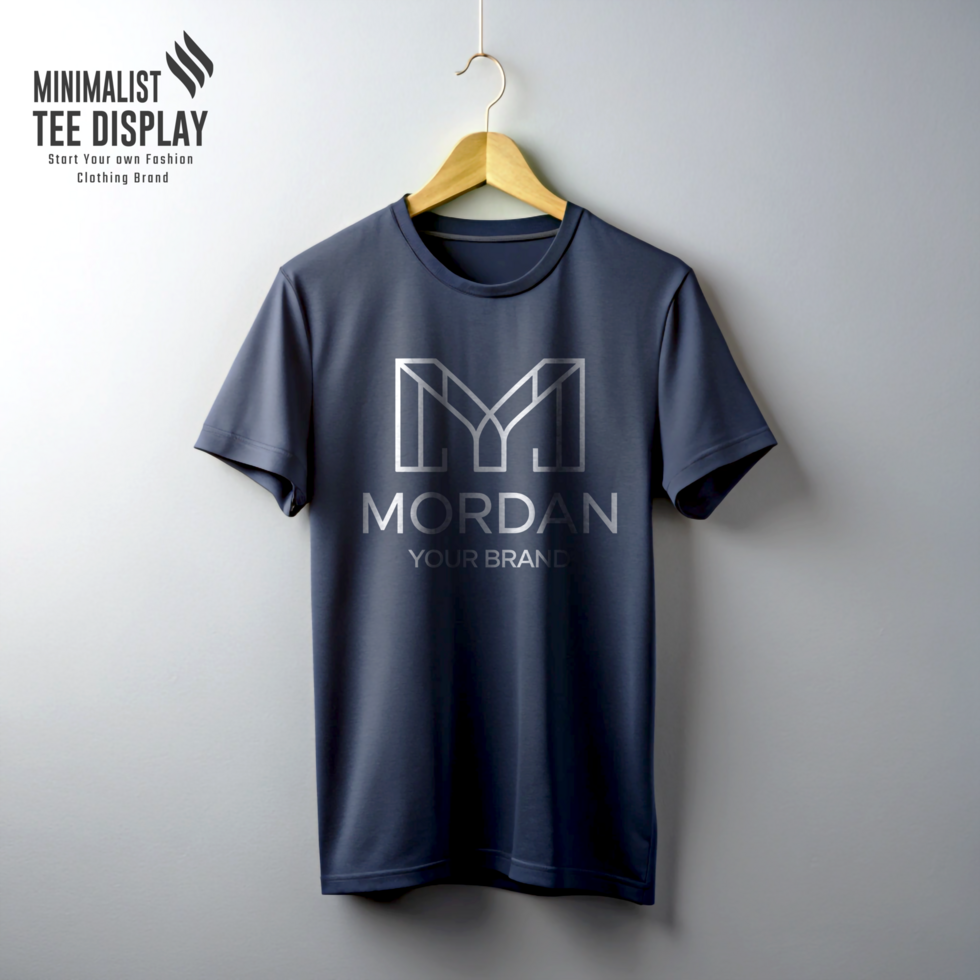 Clean Tee Display Mockup for Apparel Design psd