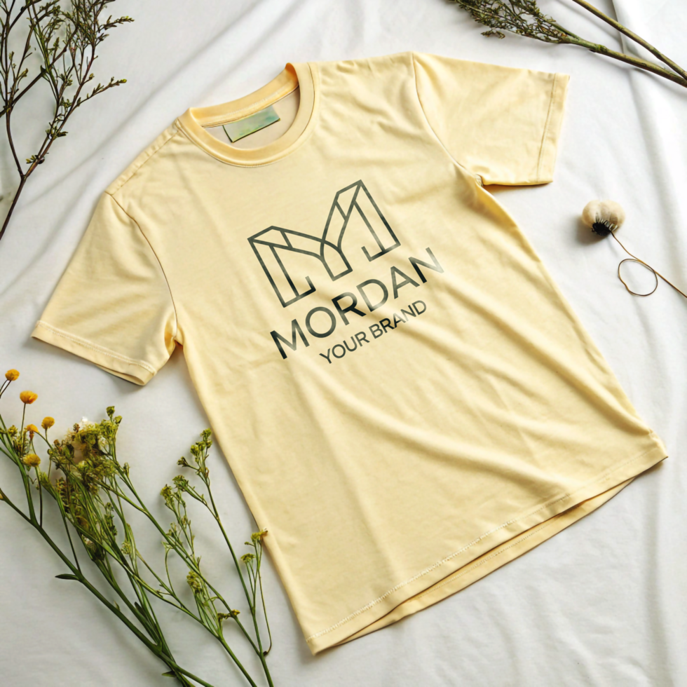 Modern Oversized Tee Mockup in Neutral Colors psd
