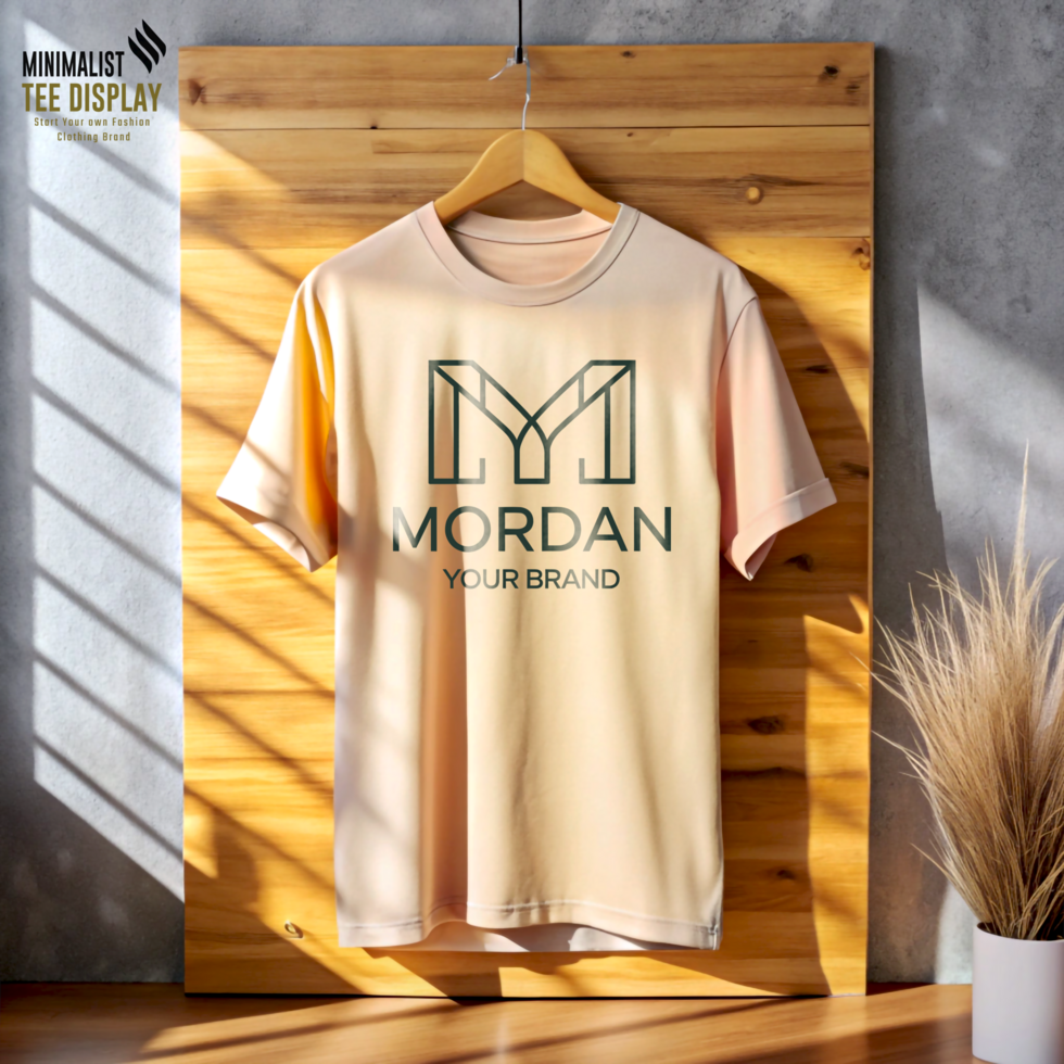 Classic Plain Tee Display Mockup psd