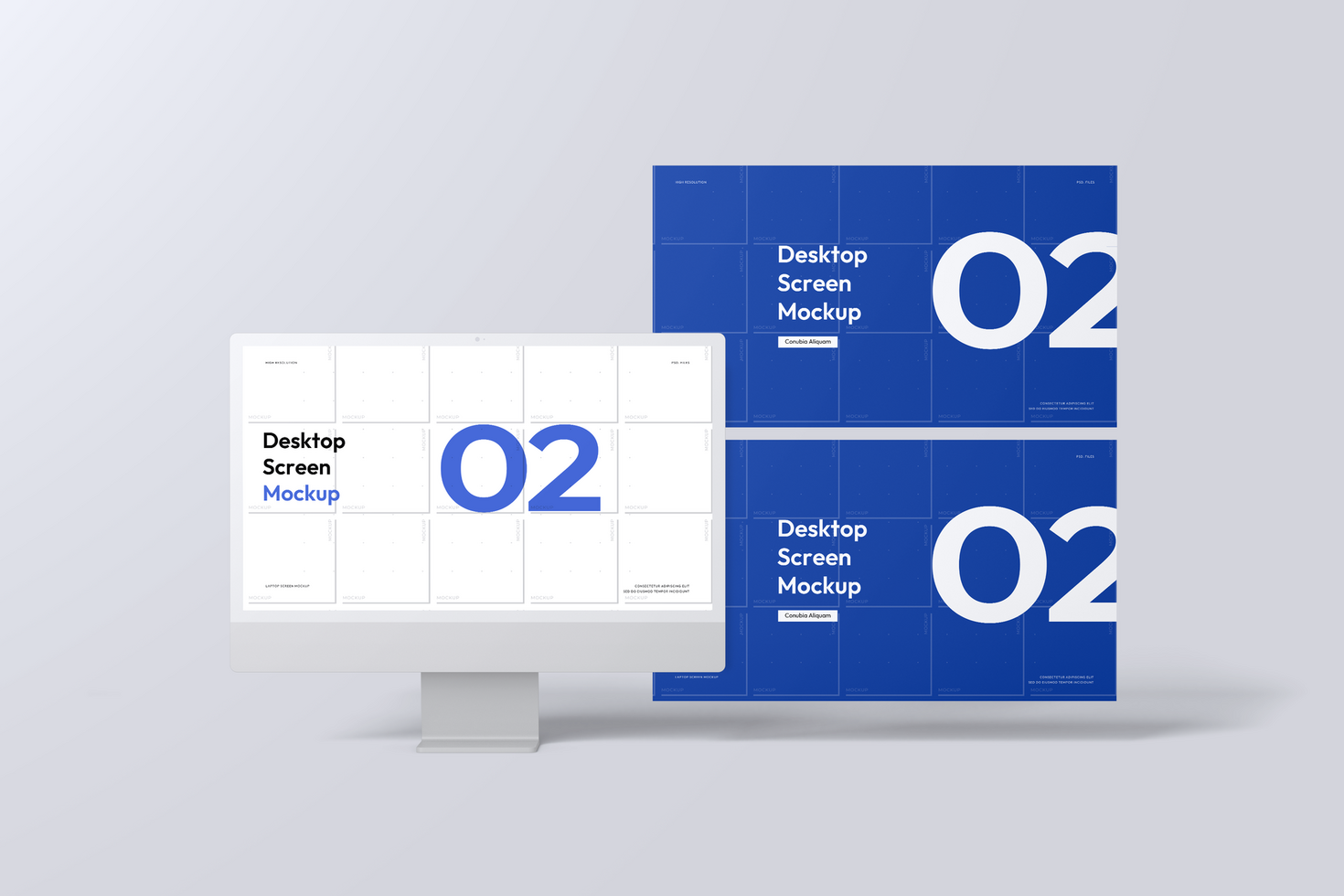 Monitor Desktop Screen Mockup psd