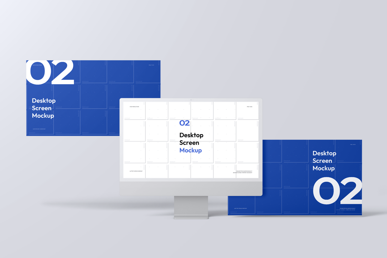 Desktop Screen 3D Mockup psd