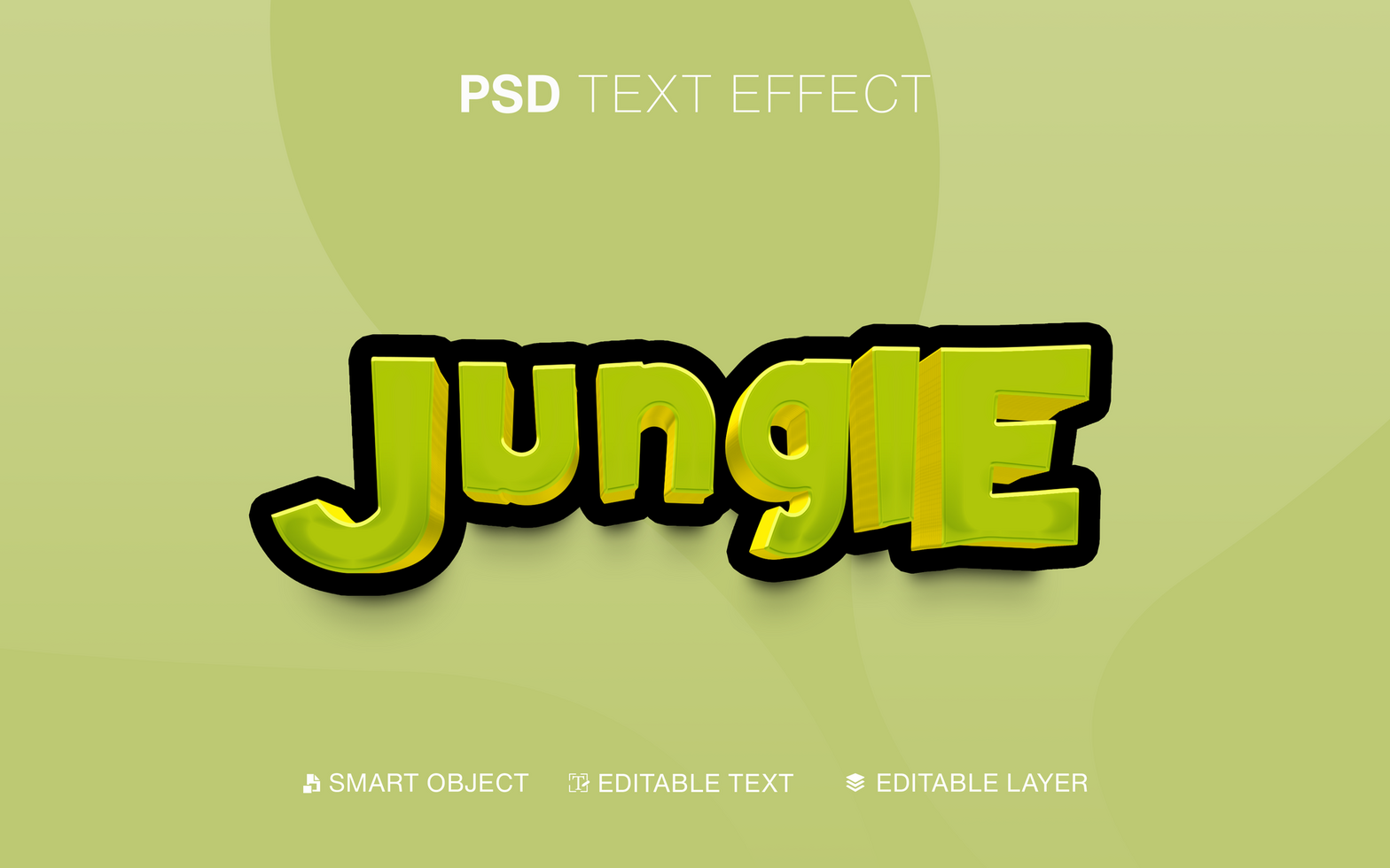 3D Jungle Text Effect psd