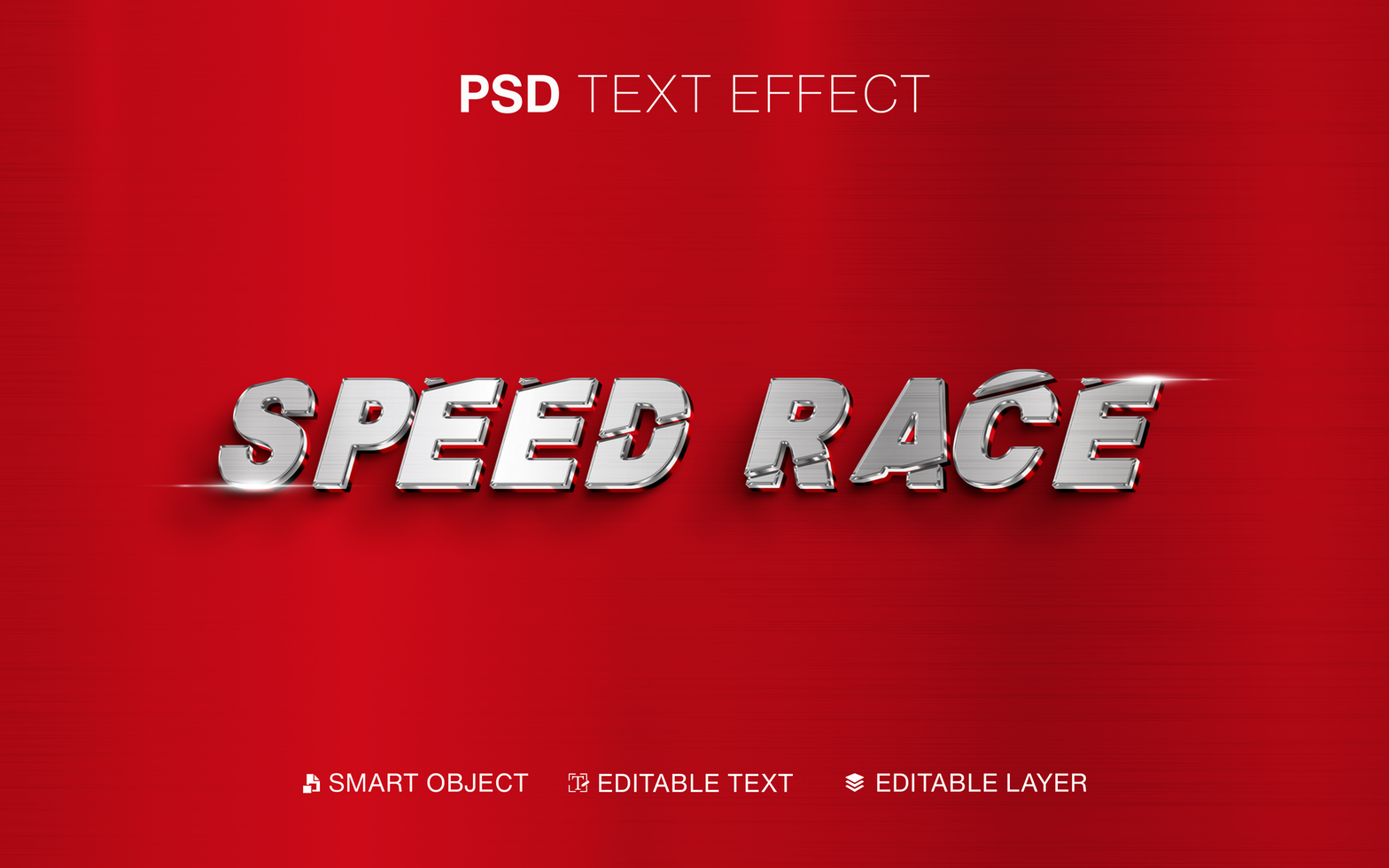 Editable Speed Race Text Effect psd