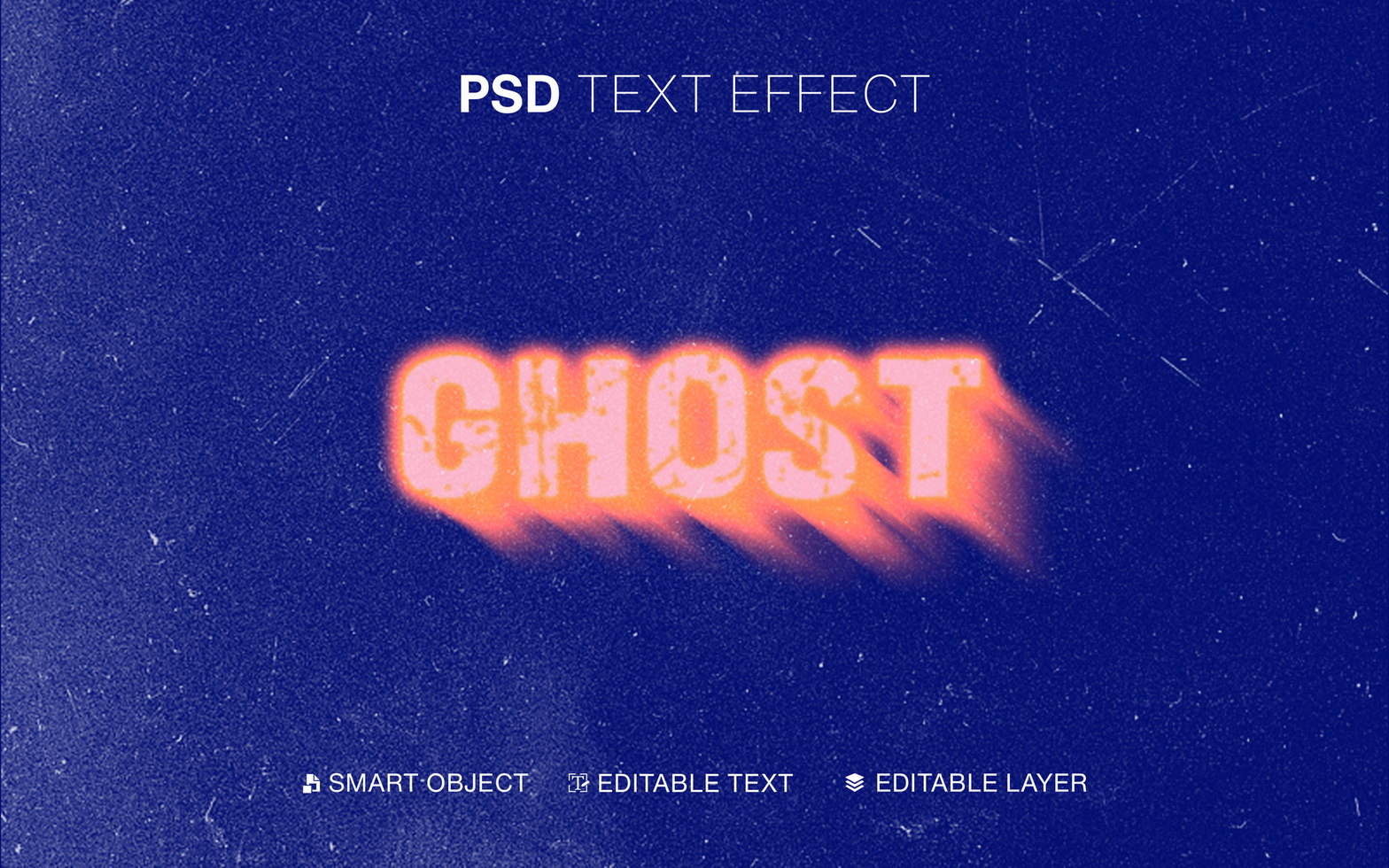 Ghost Text Effect For Halloween psd