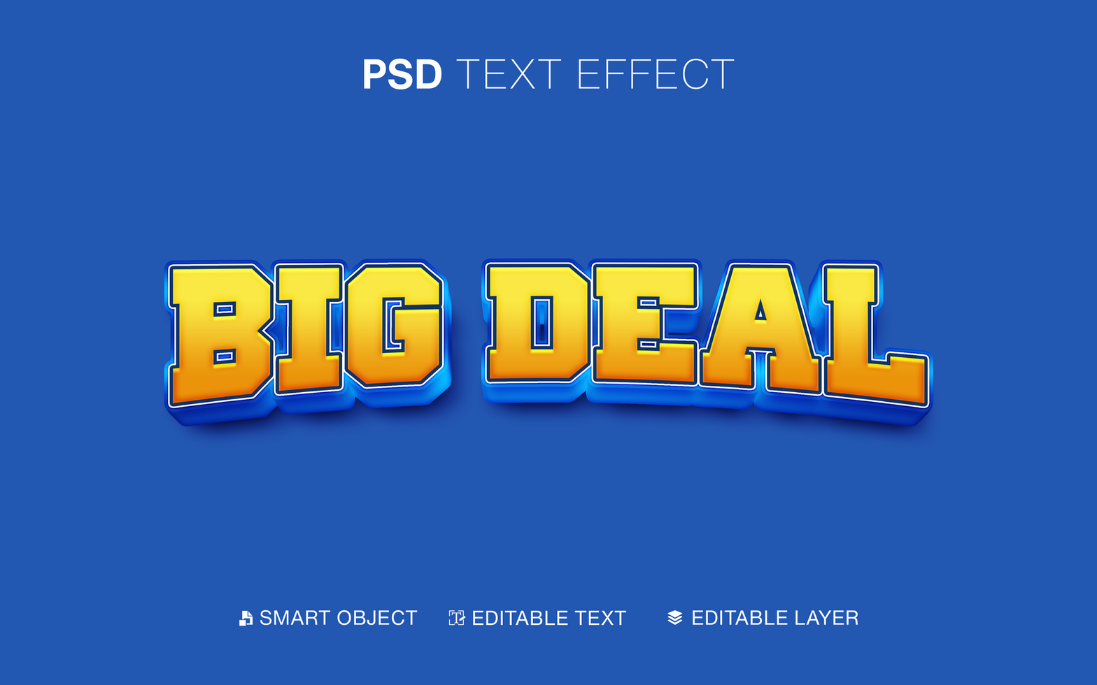 3d Editable Big Deal Text Effect psd