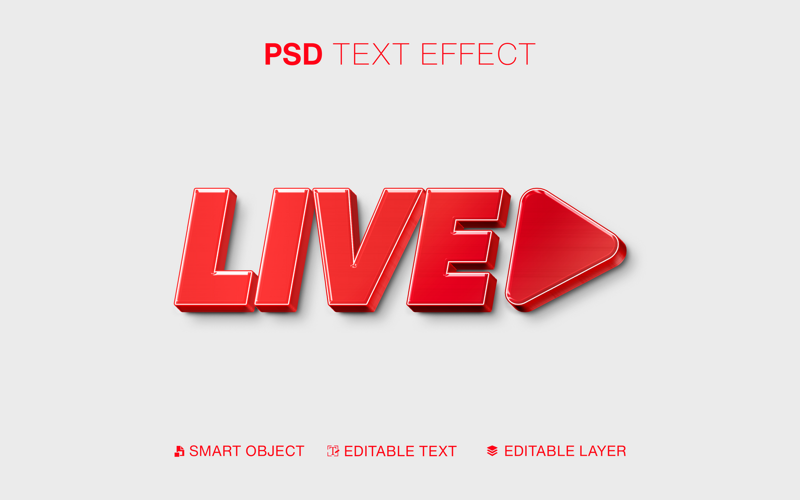 3D Editable Live Text Effect psd