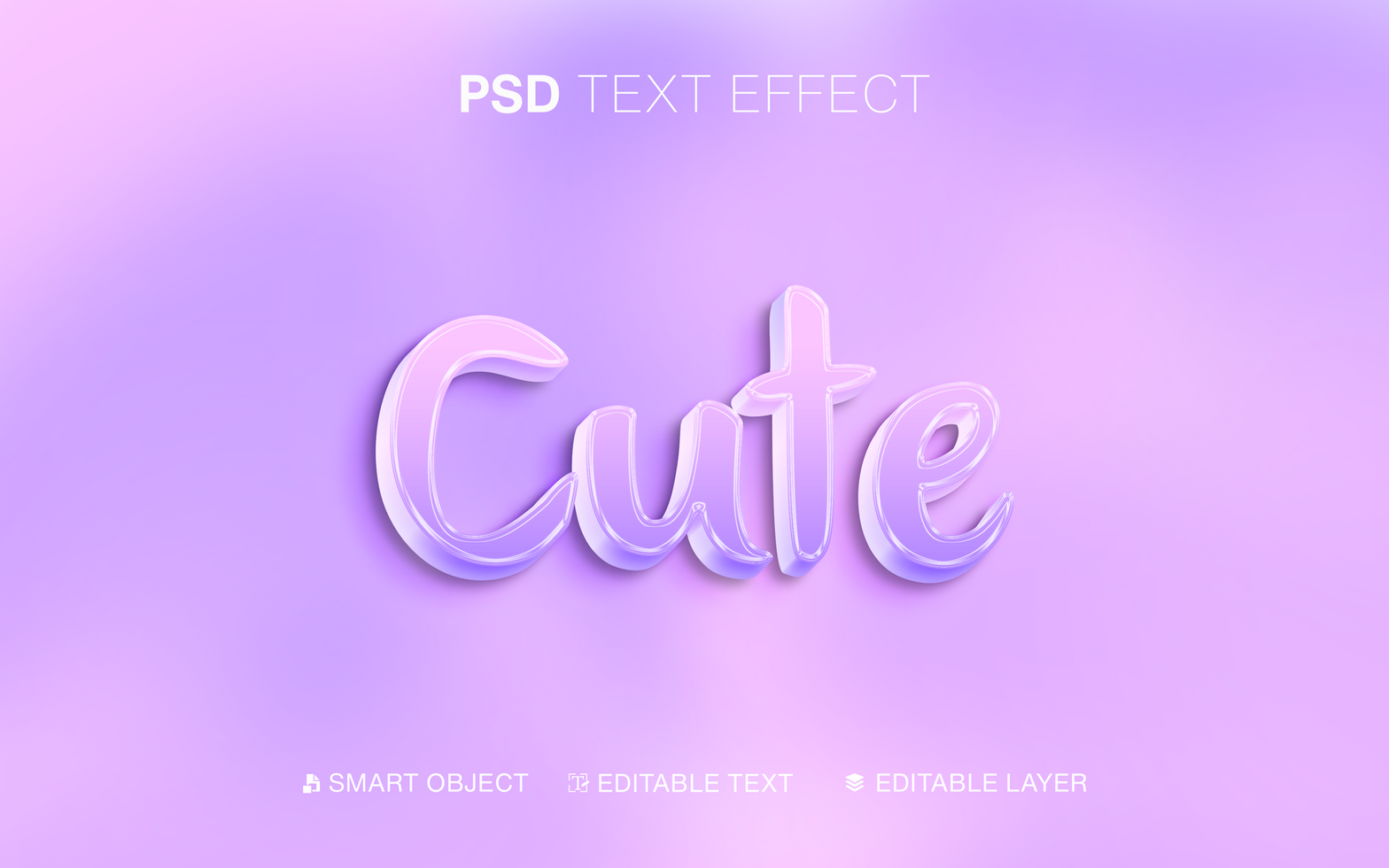 Cute 3D Editable TecxtEffect psd