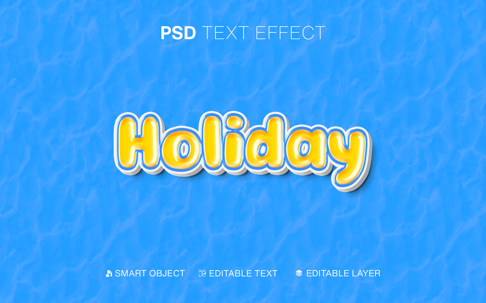 3D Editable Holiday Text Effect psd