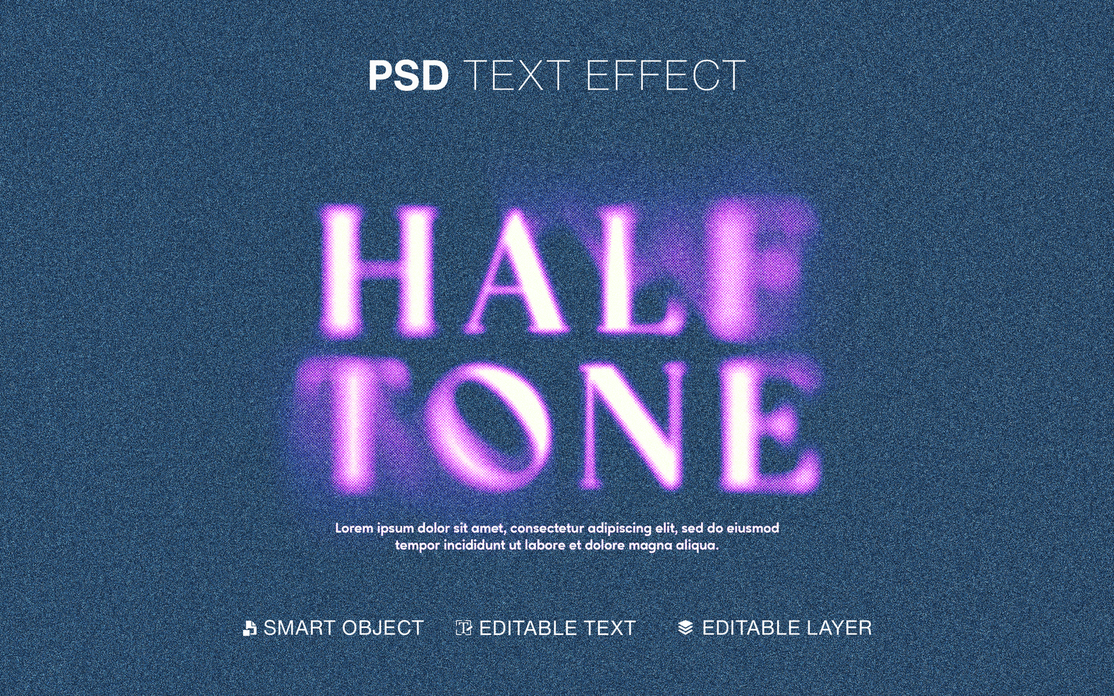 Halftone Text effect psd