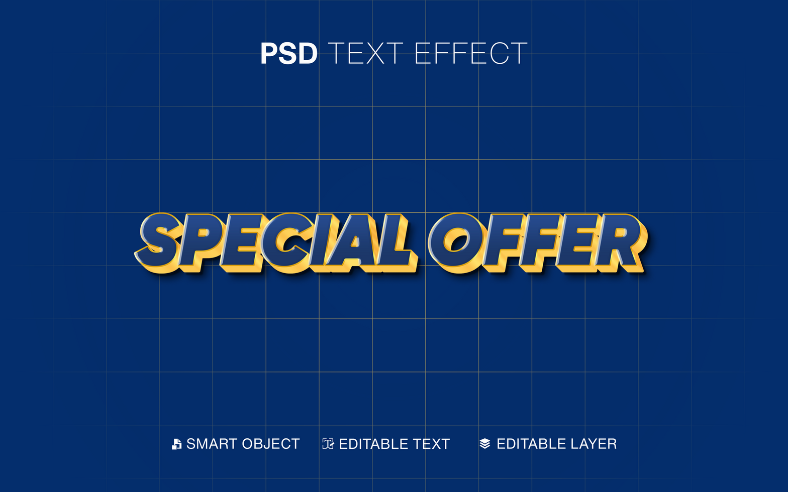 3D Editable Special Offer Text Effect for business psd