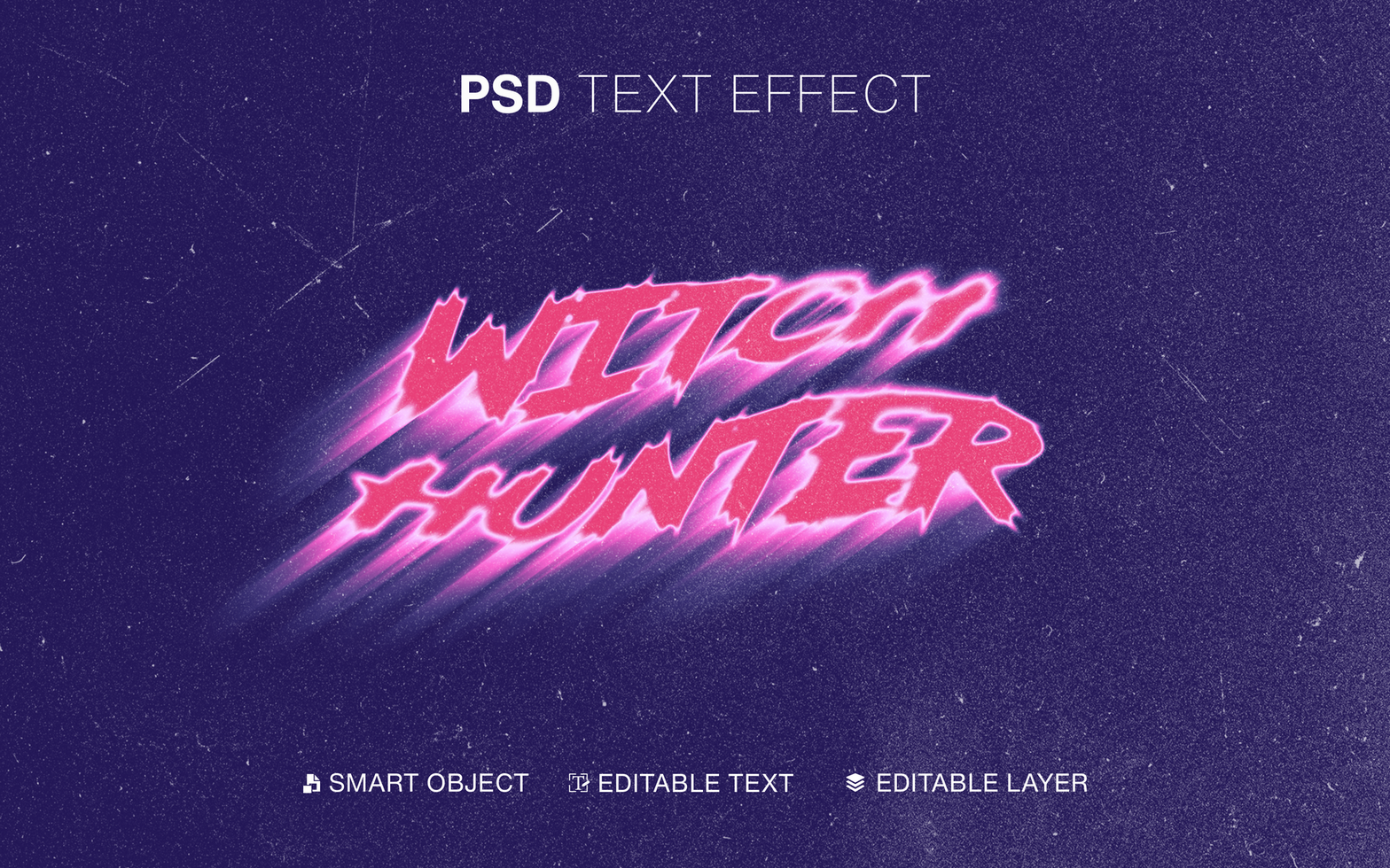 horror melted text effect psd