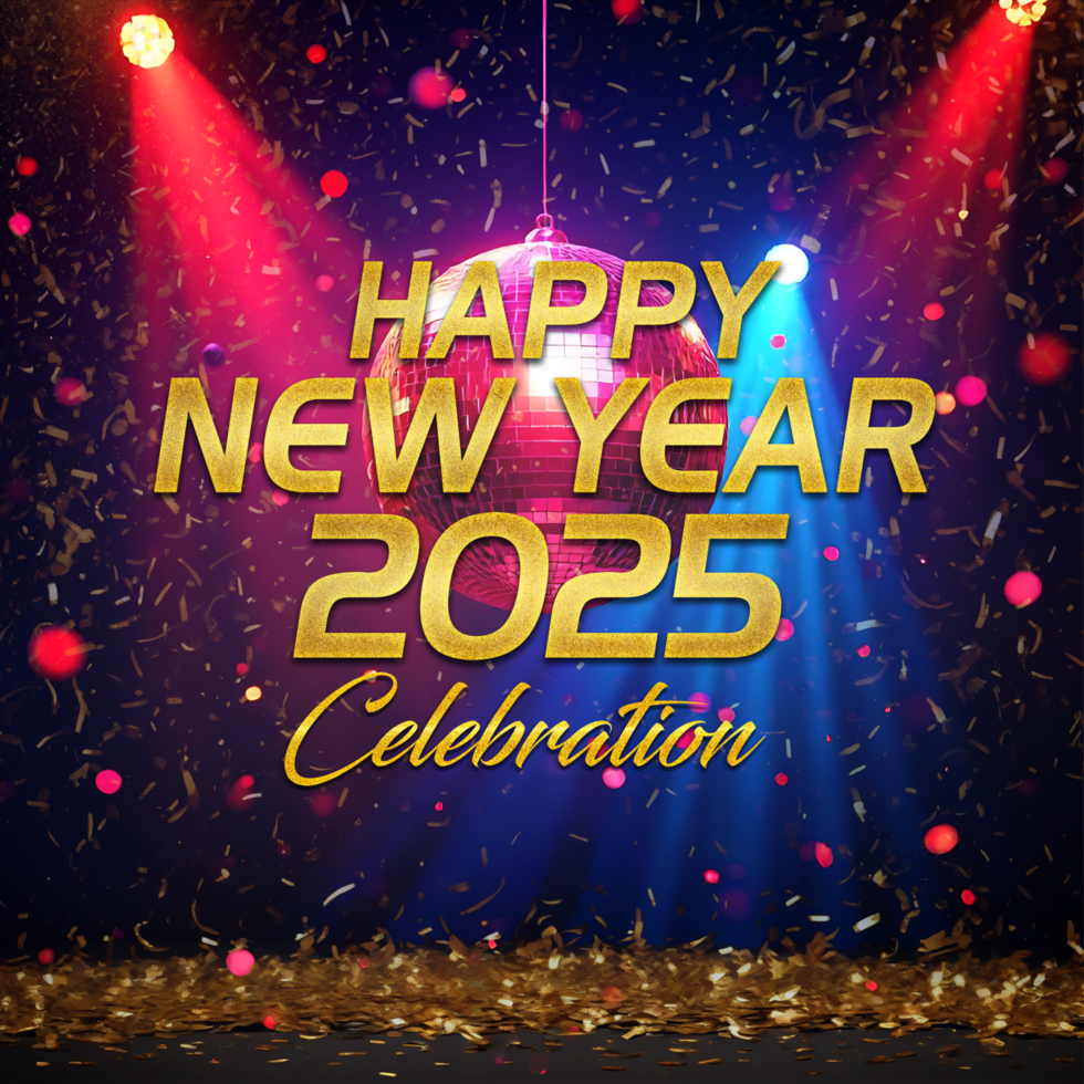 Happy New Year Wishing Template Design for Joyful Celebrations psd