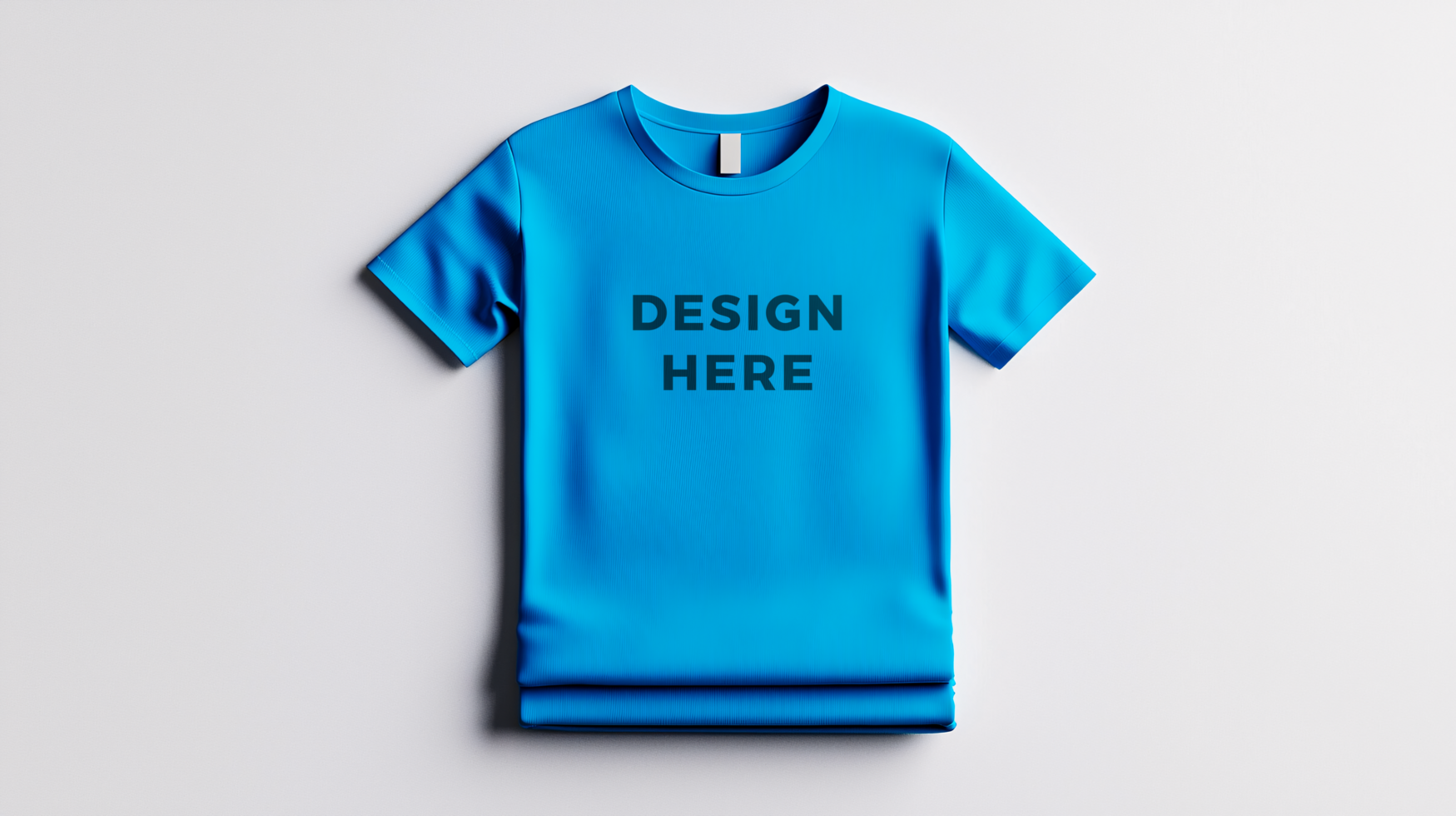Folded t-shirt mockup isolated on white background for branding and design placement psd