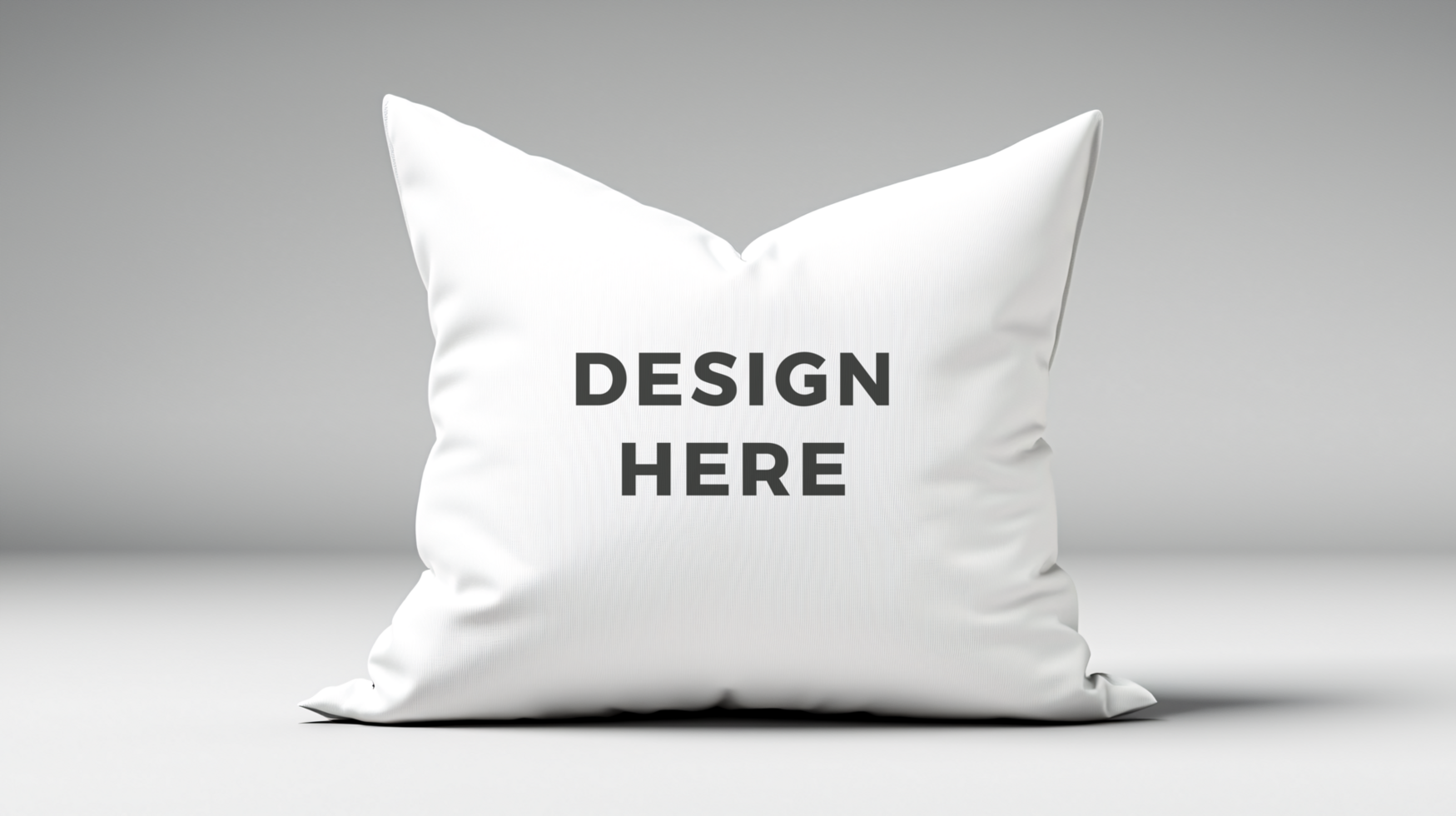 Pillow mockup on light gray background for design placement psd