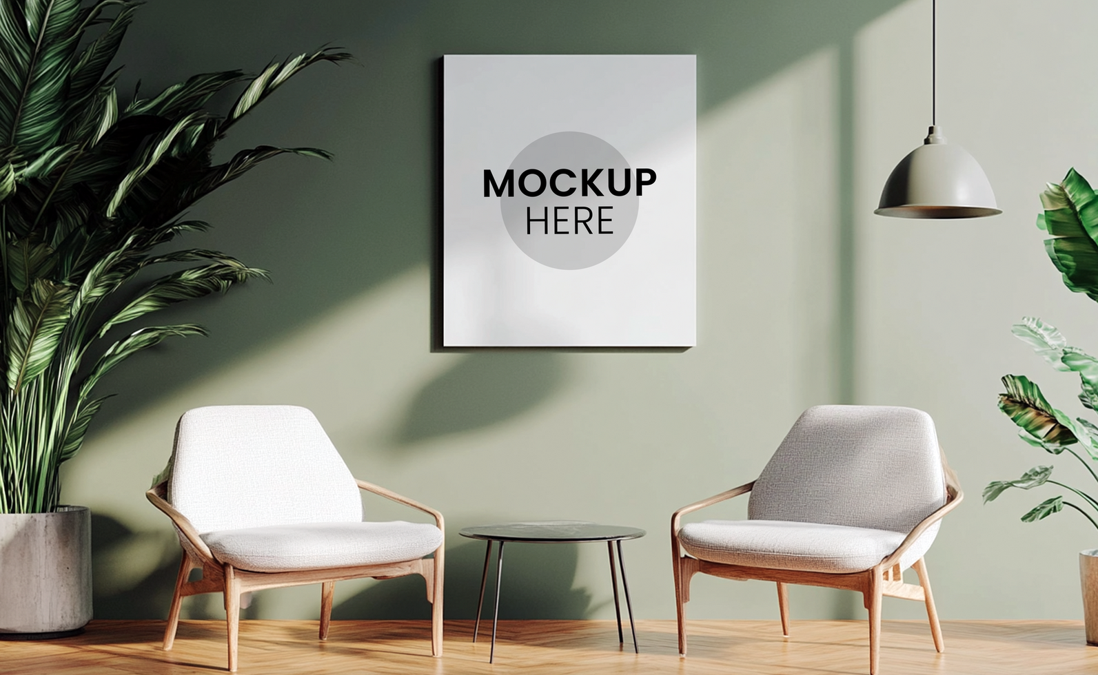 High-Resolution Indoor Wall Frame Mockup Template psd