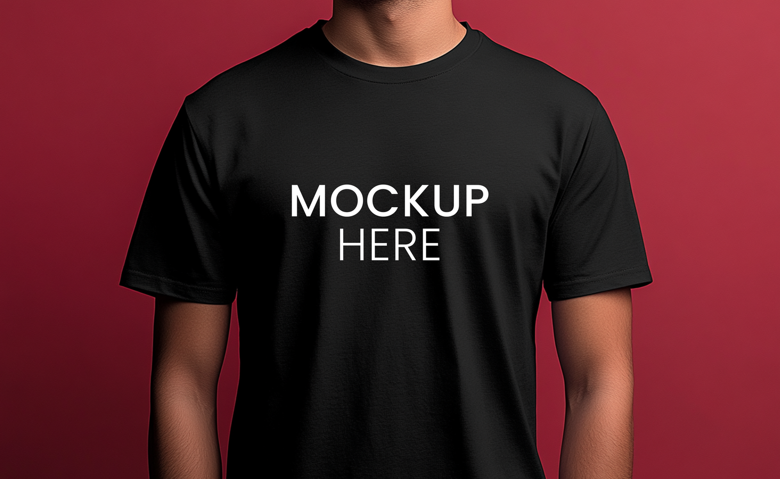 Realistic T-shirt Mockup, premium Black design for branding psd