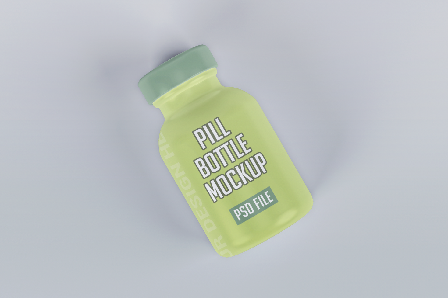 Medical pill bottle realistic mockup design template psd